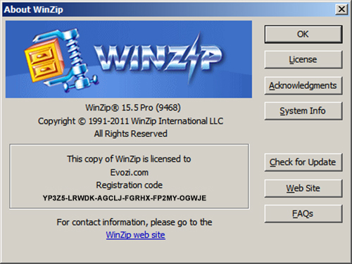 winzip registration code free